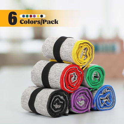 6 Pack Gym Towels Microfiber Quick Dry Men Women Working Out Gear for Body Sweat Fitness Yoga Exercise Tennis Outdoor Fast Drying Running Riding Jogging Hiking Camping Fishing Towel - color: 6pcs