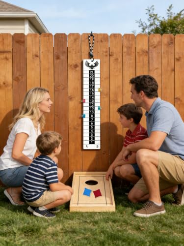 Cornhole Scoreboard Hang, Eagle Graphic Portable for Yard Games