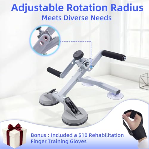 Hand Bike for Physical Therapy, 3 Modes Arm Bicycle Exerciser | Portable Tabletop Hand Bicycle Exerciser, Adjustable Resistance, for Arm/Shoulder/Wrist, Home/Office Use (with Rehab Gloves) - color: 3 Functions
