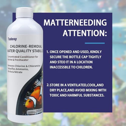 Aquarium Water Regulator and dechlorinator - 33.82 Ounce for Freshwater and Marine Aquariums (1000ML / 33.82OZ) - size: 1000ML / 33.82OZ