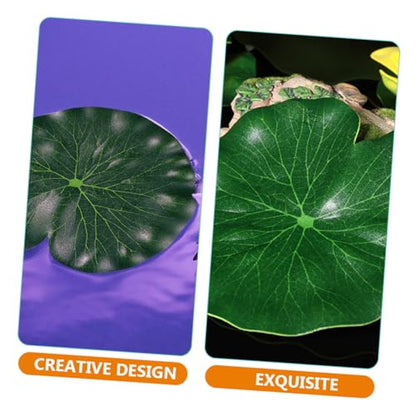 Artificial Floating Lotus Leaves 10pcs 17cm Aquarium Lotus-Leaves Fish Pond Decor Simulation Water Lily Pads for Home Garden Pool Display