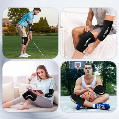 ComfiTECH Elbow Ice Pack Wrap for Arm, Knee & Calf, Flexible Ice Sleeve, L | Multi-Use Gel Ice Sleeve for Tennis Elbows, Golfers Arm, Reusable Cold Compression for Elbow Joint & Muscle Relaxation - size: L-Standard