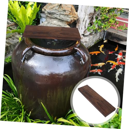 Cabilock Natural Wood Board Aquarium Decor Charred Wood Prop for Fish Tank Decoration Safe for Versatile Miniature Landscape Accent Aquatic Environment