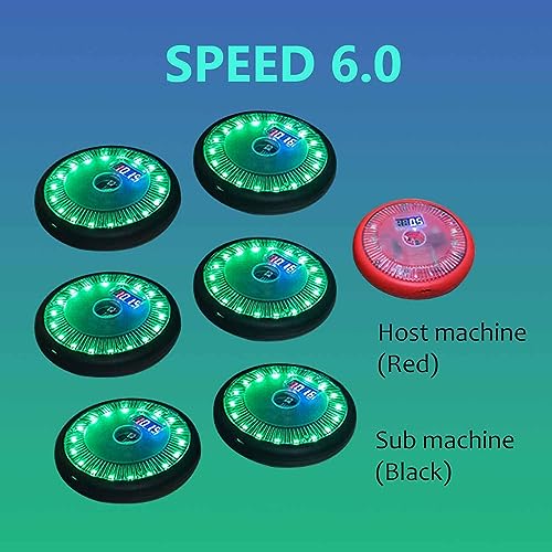 Reaction Training LED Lights, Reaction Training Light Kits with Organizing Box, 1 Main Control Light and 6 Training Lights, 15 M Control Distance, for Basketball, Fitness, Fighting, Football