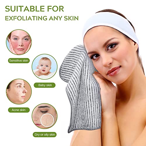 Microfiber Face Towels Soft Washcloths 12Inch x 12Inch 12 Pack Stripe - color: Stripe 12pack