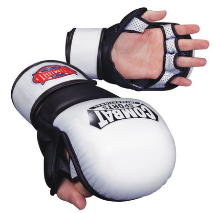 Combat Sports MMA Safety Sparring Gloves - color: White / Black, size: Large