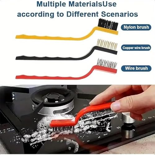 10PCS Crevice Cleaning Brush Set - Hard Bristle Crevice Cleaning Brush Tool, Multifunctional Gap Scrub Brush for Home, Bathroom, Kitchen, Window Track, Bathtub, Vehicle, Faucets, Bowl, Teapot, Cup Use