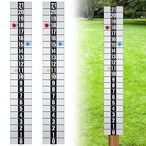 Kathfly 2 Pcs Cornhole Scoreboard with 6 Magnets, Magnetic Keeper