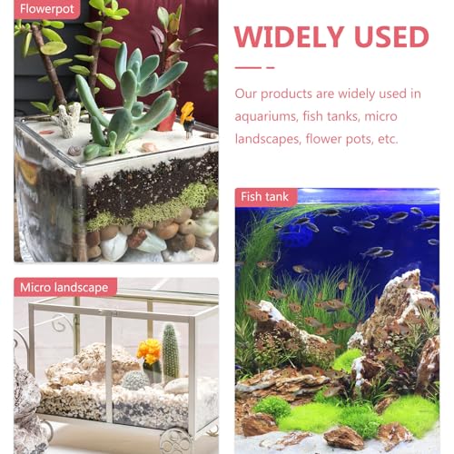 Beaupretty 20Pcs Decorative Fake Aquarium Plants Fish Tank Grass Artificial Plastic Aquatic Decor for Fish Tanks and Aquariums with Green and Crimson Grass Clumps and Lifelike Desktop
