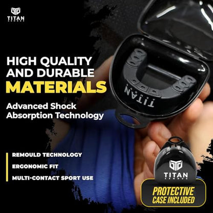Mouth Guard Boxing, Dual-Layer Boil & Bite Mouthguard, Adult | Premium Dual-Layer | Case Included | Adult & Youth Custom-Fit Mouthpiece | Football, MMA, Hockey, Lacrosse, BJJ, Basketball - color: White, size: Junior Under 11