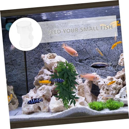 Fish Feeding Floating Circle Reusable Aquarium Feeder for Convenient Fish Tank Feeding Clear Design Adds Visual Appeal to Aquatic Environments
