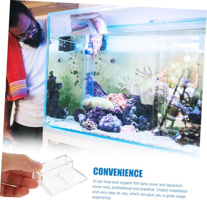 Totority 4pcs Sturdy Aquarium Lid Support Brackets Premium Acrylic Fish Tank Cover Holders Easy to Install and Operate for Aquarium and Design