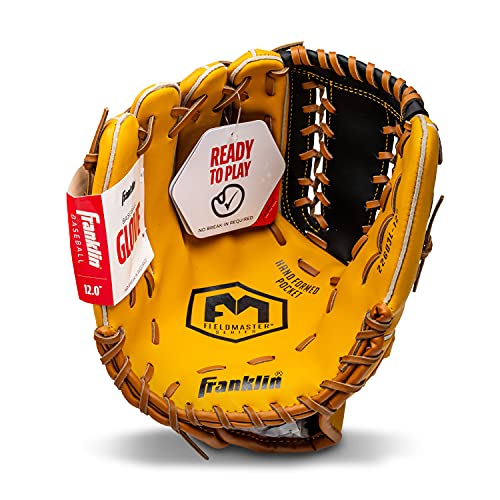Franklin Sports Field Master Baseball Glove - color: Tan, style: 12" - Trapeze Web