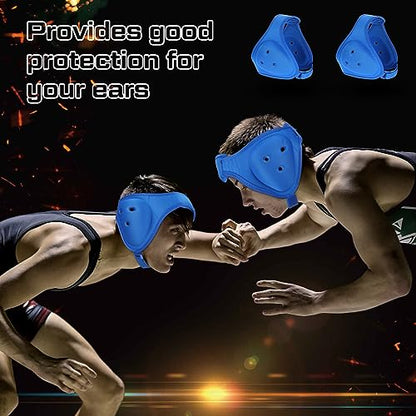 Jerify 2 Pcs Wrestling Headgear for Kid Youth, Blue - color: Blue