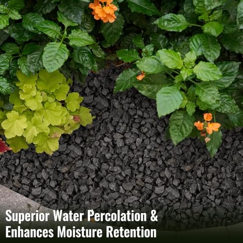 10 Pound Gravel Rocks, 0.5-0.7 Inches Polished Pebbles for Plants, Fish Tank, Clear Vase and More, Natural Black Stones