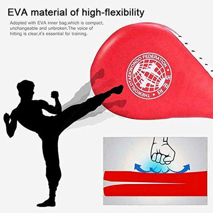 ausuky Taekwondo Double Kick Pad Target Tae Kwon Do Karate Foot Practice - color: Blue
