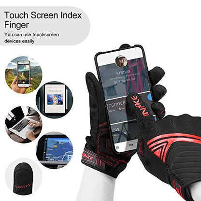 INBIKE Motorcycle Gloves Breathable Mesh Touchscreen Hard Knuckles - color: Red, size: XX-Large