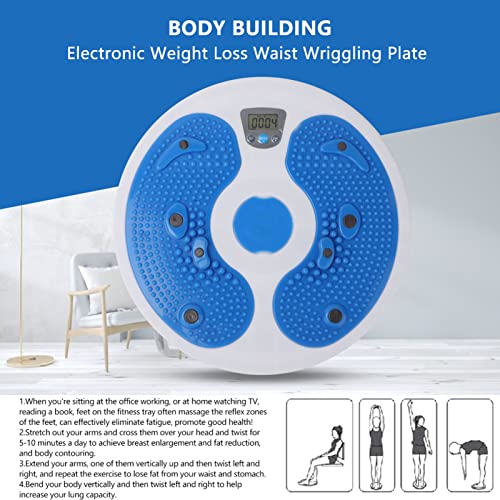 Rotating Balance Board with Magnetic Twisting Disc for Waist, Ankle and Body Exercise, Aerobic Fitness Training Equipment