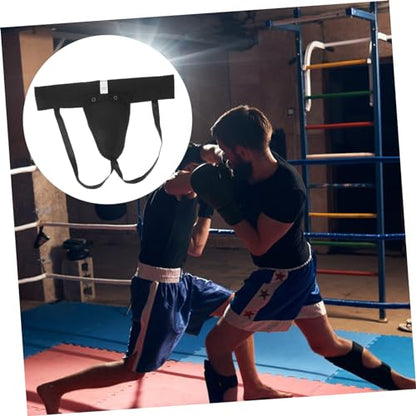 Portable Groin Protector for Competitive Sports, Breathable Black Latex