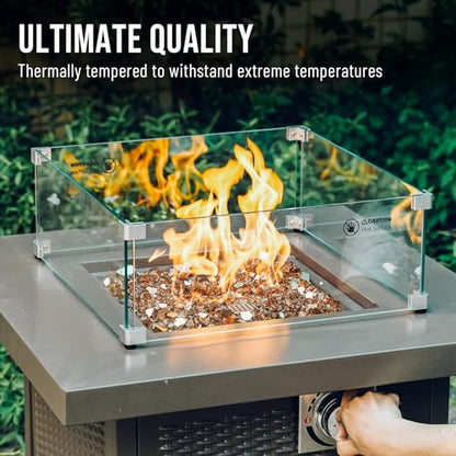 Skyflame High Luster 10-Pound Fire Glass for Fire Pit Fireplace Landscaping, 1/2-Inch Copper Reflective