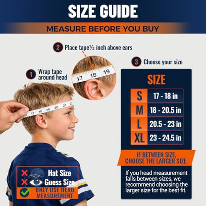 Surlim Soft Shell Flag Football Helmet for Youth, Rugby Scrum Cap Headgear - color: red, size: Medium