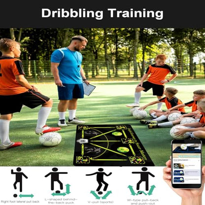 Soccer Training Equipment with Training Mat, Resistance Band, Ladder, Cones