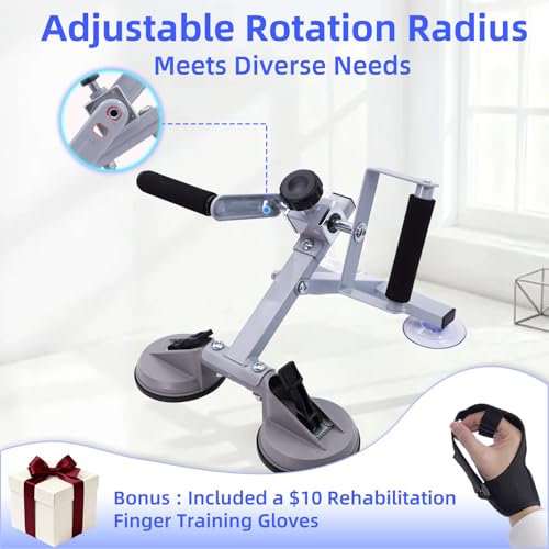 Hand Cycle for Physical Therapy, 4 Modes Arm Bicycle Exerciser | Portable Tabletop Hand Bicycle Exerciser, Adjustable Resistance, for Arm/Shoulder/Wrist(with Rehab Gloves, Extra Handle) - color: 4 Functions