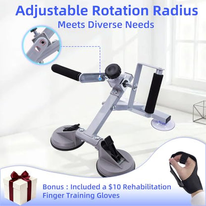 Hand Cycle for Physical Therapy, 4 Modes Arm Bicycle Exerciser | Portable Tabletop Hand Bicycle Exerciser, Adjustable Resistance, for Arm/Shoulder/Wrist(with Rehab Gloves, Extra Handle) - color: 4 Functions