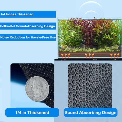 3 Pack Aquarium Leveling Mat Bulk, 23.6x15.7 Inch Fish Tank Pad with Non-Slip for 10 Gallon Fish Tank, 1/4 Inch Thick Waterproof Compressible Neoprene Mat for Under Tank, Tank Base Cushion - color: 3 Pack(23.6x15.7 Inch)