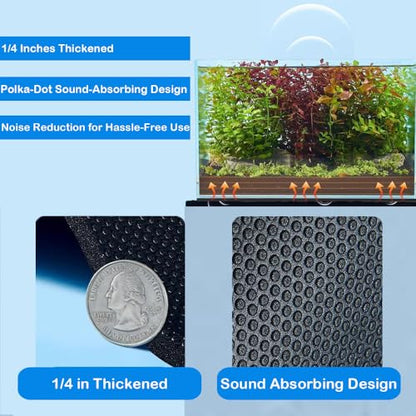 3 Pack Aquarium Leveling Mat Bulk, 23.6x15.7 Inch Fish Tank Pad with Non-Slip for 10 Gallon Fish Tank, 1/4 Inch Thick Waterproof Compressible Neoprene Mat for Under Tank, Tank Base Cushion - color: 3 Pack(23.6x15.7 Inch)