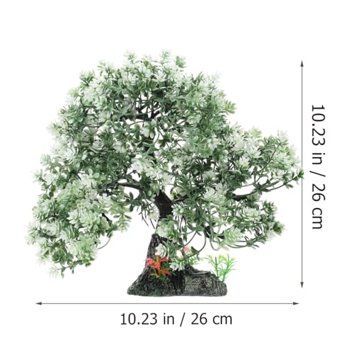10 Inch Artificial Aquarium Tree Resin Fish Tank Decor Plastic Water Plant for Home Fish Tank Landscape Decoration