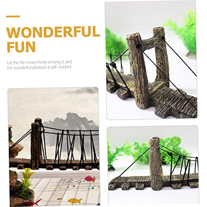 balacoo Fish Tank Bridge Decor Resin Underwater Bridge Ornament for Aquatic Landscapes Aquarium Decoration Easy Care for Fish and Shrimp Environments