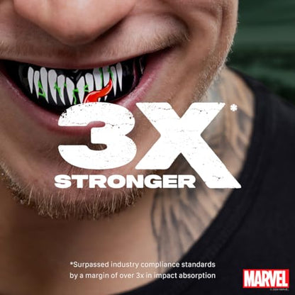 Marvel Venom Sports Mouth Guard, Adult Dual Layer Mouthguard with Case - color: Venom, size: Adult (12+ Years)