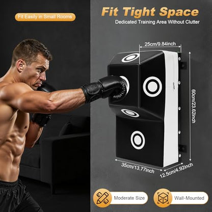 Uppercut Bag, Wall Punching Bag Training Punching Target with Marking Points, Wall Mount Punching Bags for Training Uppercuts Hooks Knees Elbows, 13.78 * 9.84 * 23.62 Inch