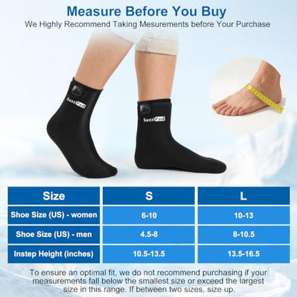 SuzziPad Cold Therapy Socks, Adjustable Ankle Ice Pack Wrap for Chemo, L - size: L