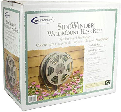 Suncast SWA100 100 Ft. Wall Mount Garden/Yard Hose Reel Side Winder (3 Pack) - size: 3 Pack