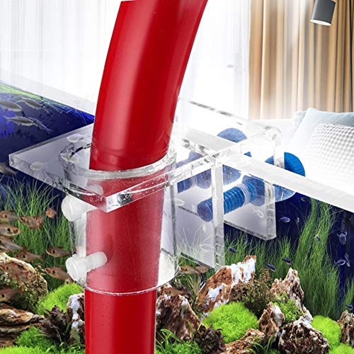 Haofy Acrylic Water Tube Holder Aquarium Pipe Fixture Transparent Tube with Screws for Fish Tank Filter Organization Under 2.5cm (Single Hole)