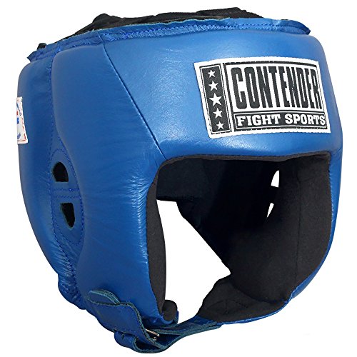 Contender Fight Sports Competition Boxing Headgear without Cheeks - color: Blue, size: X-Large