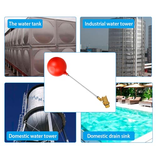 3/4 Inch float valve for water tank | water trough float valve| water float valve| Automatic Water Level Control for Water Tanks| Automatic stock tank | With 6 Inch Float Ball(2-Pack)