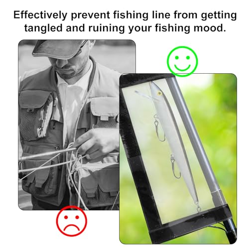 6pcs Clear Fishing Lure Wraps, Transparent Lure Covers Bait Gloves Fish Hook Storage Protectors Pole Sleeve Guard to Keep Fishermen Fishing Safe for Rod