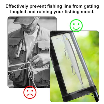 6pcs Clear Fishing Lure Wraps, Transparent Lure Covers Bait Gloves Fish Hook Storage Protectors Pole Sleeve Guard to Keep Fishermen Fishing Safe for Rod