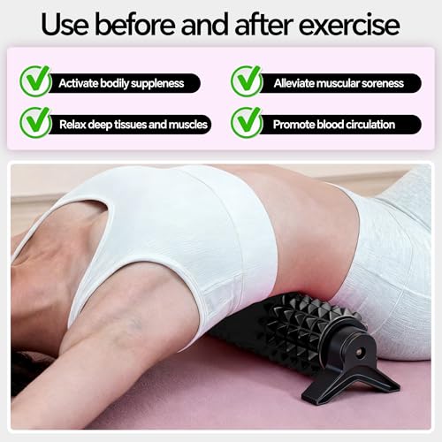 Foam Roller with Detachable Stand, 18" Deep Tissue Massage Roller | Beginner-Friendly Support Design for Muscle Recovery, Home Workout & Fitness - Black
