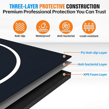 Martial Arts Mat, Foldable Wrestling & Grappling Mat with Thick XPE Foam, Non-Slip Home Gym Training Mat for BJJ, MMA, Judo & Fitness - size: 10ft*5ft