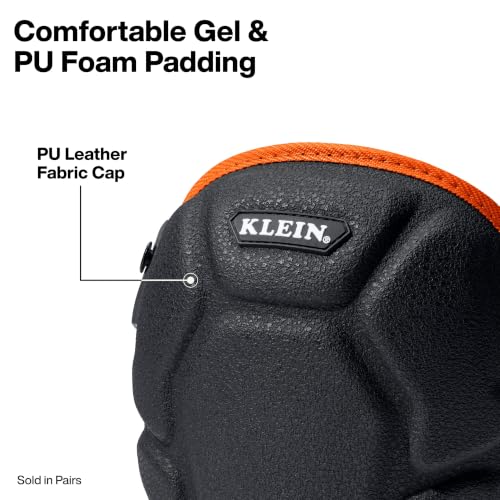 KLEIN TOOLS 22082 Fabric Cap Knee Pads - size: Non-Marring Fabric Cap