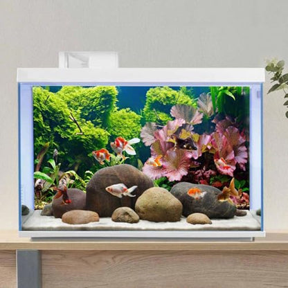 AWERT 48x20 inches Aquatic Plant Aquarium Background River Bed & Lake Fish Tank Background Vinyl - size: 48x20in/120x50cm