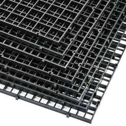 Supkiir 14pcs Aquarium Fish Tank Divider, Plastic Grate Isolation Board Partition, Black Aquarium Filter Bottom Tray Egg Crate Light Diffuser Grid Panel