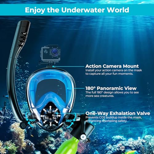 GOYOJO Mini Scuba Tank, Portable Diving Lung Air Tank with DOT Certified, Refillable Emergency Backup Pony Bottle for Snorkeling, Underwater Breathing, Training - color: 0.5L Green + Mask