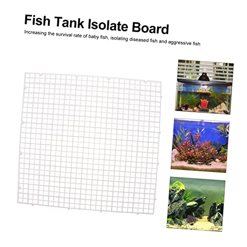 Garneck 1set Aquarium Isolation Grid Panel Fish Tank Divider Suction Cups Easy Installation for Fish Breeding and Mixed Aquatic Environments Clips