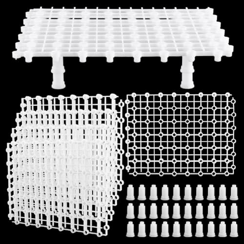 PH PandaHall 12 Sets Fish Tank Divider, Aquarium Divider Filter Bottom White PP Plastic Aquarium Bottom Divider Fish Tank Isolation Boards for Aquarium Setup Fish Breeding Decoration, 10.39x7.87 inch - color: White