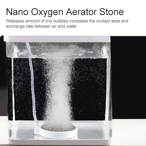 Fish Tank Air Stone, 2 Inch Nano Ultra-High Dissolved Oxygen Diffuser Bubbler, Make Super Tiny Bubbles for 2-30 Gall0n Hydroponics and Aquarium Fish Tank